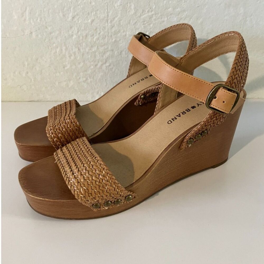 Lucky Brand woven wedge sandals